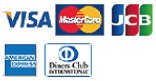 お支払い方法：VISA・MasterCard・JCB・AMERICAN EXPRESS・Diners Club可