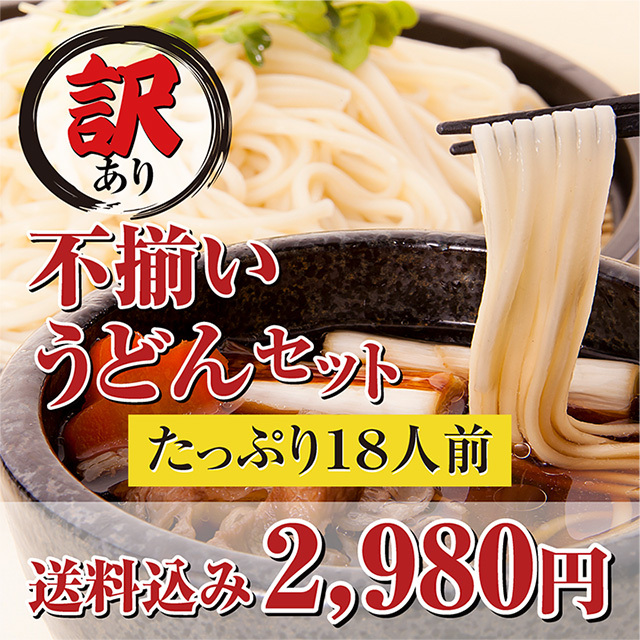 アウトレット 訳あり 不揃いうどんセット